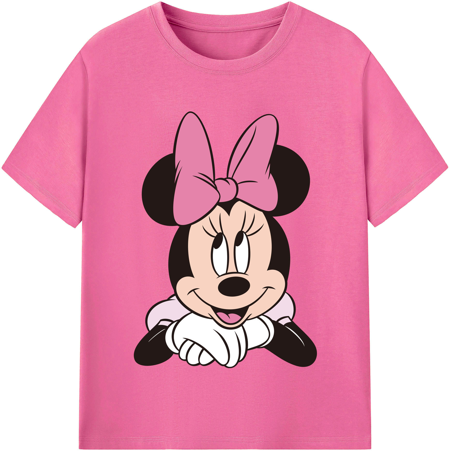 （画像用） ミッキーマウス Mickey Mouse レディースカジュアルプリントTシャツ（綿100％）